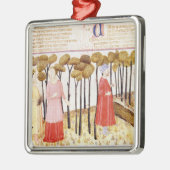 Dante und Virgil am Gipfel des Fegefeuers Ornament Aus Metall (Links)