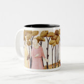 Dante und Virgil am Gipfel des Fegefeuers Zweifarbige Tasse (Vorderseite Links)