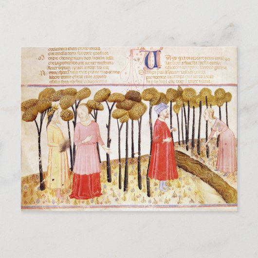 Dante und Virgil auf dem Gipfel der Fechteinrichtu Postkarte (Vorderseite)