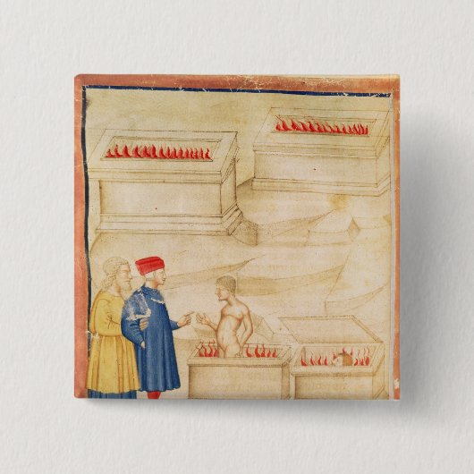 Dante und Virgil entdecken Zählung Ugolino Button (Vorderseite)