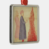 Dante und Virgil erkennen Ulysees Silbernes Ornament (Rechts)