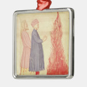 Dante und Virgil erkennen Ulysees Silbernes Ornament (Links)