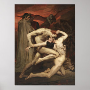 Dante und Virgil Gothic Vintage Kunst Druck Poster
