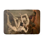 Dante und Virgil in Hell (von Bouguereau) Badematte (Vorderseite)