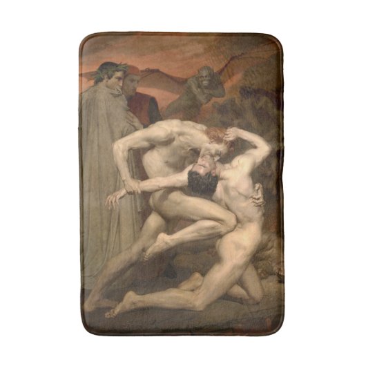 Dante und Virgil in Hell (von Bouguereau) Badematte (Vorderseite Vertikal)