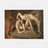 Dante und Virgil in Hell (von Bouguereau) Fußmatte (Vorderseite)