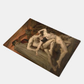Dante und Virgil in Hell (von Bouguereau) Fußmatte (Schrägansicht)