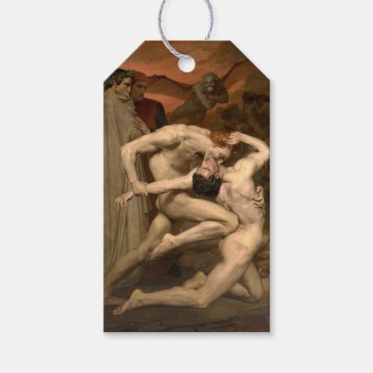 Dante und Virgil in Hell (von Bouguereau) Geschenkanhänger (Vorderseite)