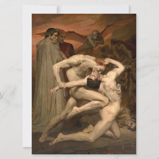 Dante und Virgil in Hell (von Bouguereau) Karte (Vorderseite)
