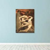 Dante und Virgil in Hell (von Bouguereau) Leinwanddruck (Insitu (Holzboden))