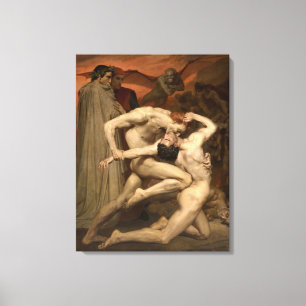 Dante und Virgil in Hell (von Bouguereau) Leinwanddruck