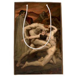 Dante und Virgil in Hell (von Bouguereau) Mittlere Geschenktüte