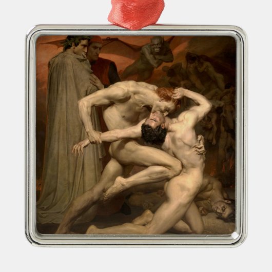 Dante und Virgil in Hell (von Bouguereau) Ornament Aus Metall (Vorne)
