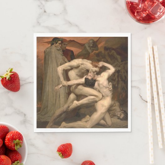 Dante und Virgil in Hell (von Bouguereau) Serviette (Beispiel)