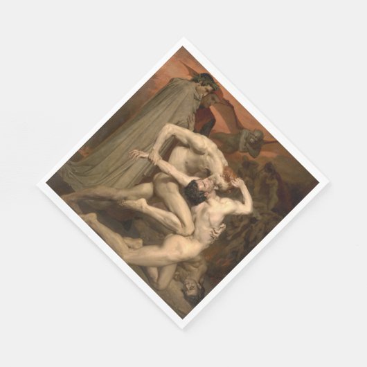Dante und Virgil in Hell (von Bouguereau) Serviette (Ecke)