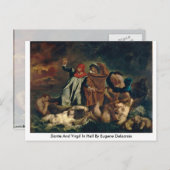 Dante und Virgil in Hell von Eugene Delacroix Postkarte (Vorne/Hinten)