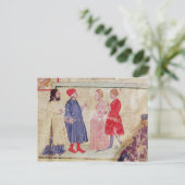 Dante und Virgil mit Francesca da Rimini Postkarte (Stehend Vorderseite)