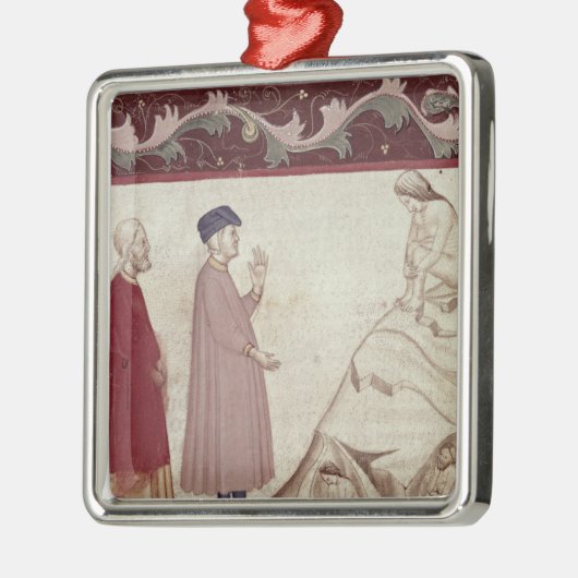Dante und Virgil treffen die eingesperrten Soule Silbernes Ornament (Links)