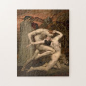Dante und Virgil von William-Adolphe Bouguereau Puzzle (Vertikal)