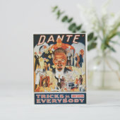 Dante Vintag Magician Werbung Postkarte (Stehend Vorderseite)