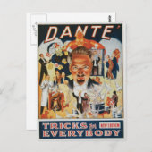 Dante Vintag Magician Werbung Postkarte (Vorne/Hinten)