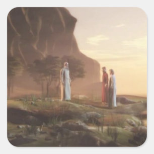 Dante & Virgil treffen Cato im Labor Quadratischer Aufkleber