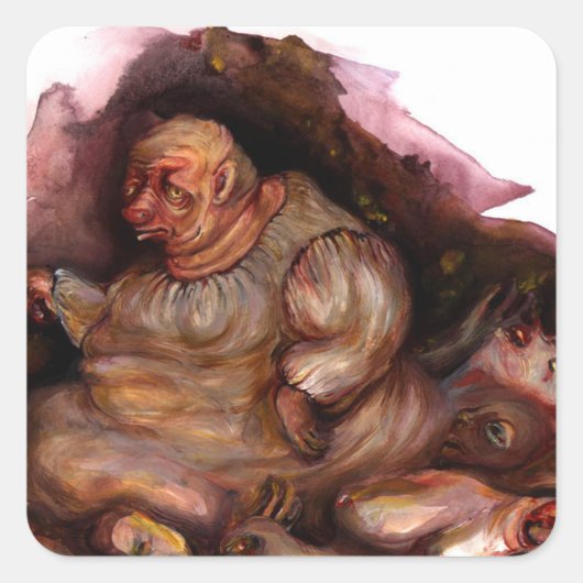 Dante's Ciacco Quadratischer Aufkleber (Vorderseite)