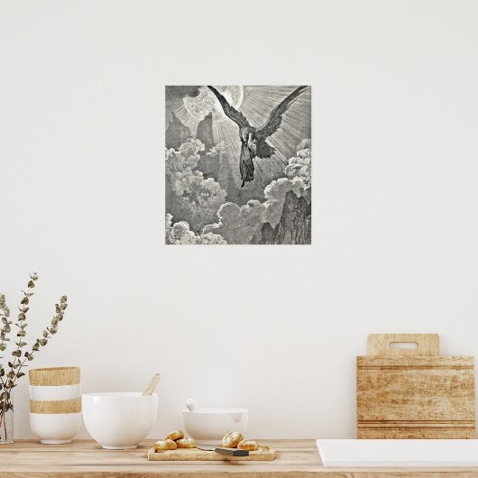 Dantes göttliche Komödie Illustration Eagle Gravin Poster (Küche)