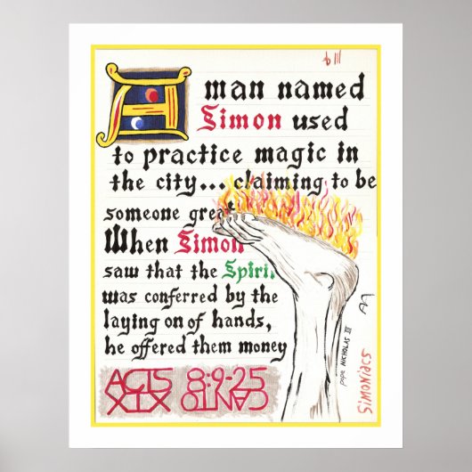 Dante's Inferno, Canto XIX Print Poster (Vorne)