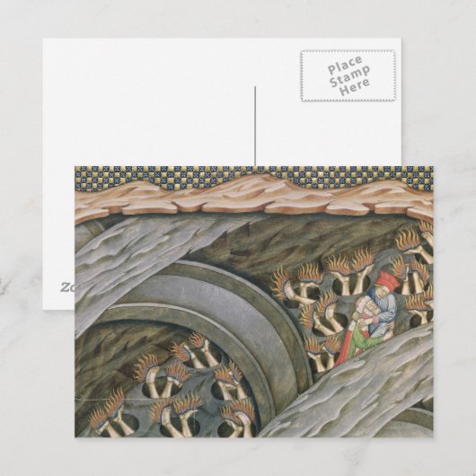 Dante's Inferno mit Kommentar Postkarte (Vorne/Hinten)