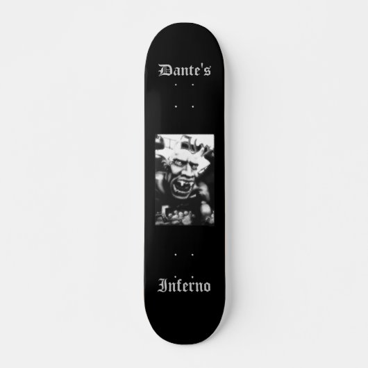 Dante's Inferno (Schwarz) - Maßgeschneidertes Skat Skateboard (Vorne)