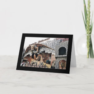 Dante's Inferno Spookhouse Blank Greeting Card Karte