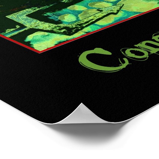 Dante's Inferno Spookhouse Psychedelic Poster (Ecke)