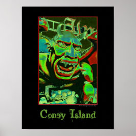 Dante's Inferno Spookhouse Psychedelic Poster