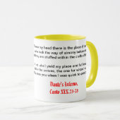 Dantes Inferno, Tasse des Gesang-XIX (VorderseiteRechts)