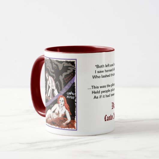 Dantes Inferno, Tasse des Gesang-XVIII (Vorderseite Links)