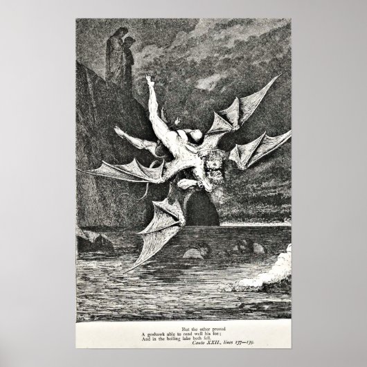 Dante's Purgatory Gustave Dore Illustration Demons Poster (Vorne)