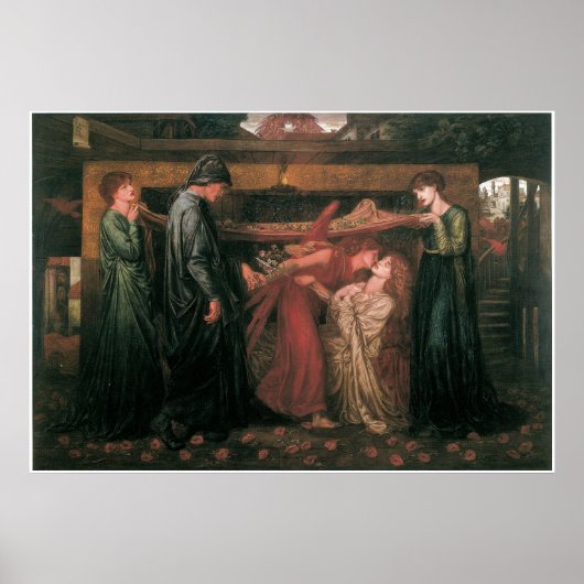 Dantes Traum zur Zeit des Todes von Beatrice Poster (Vorne)