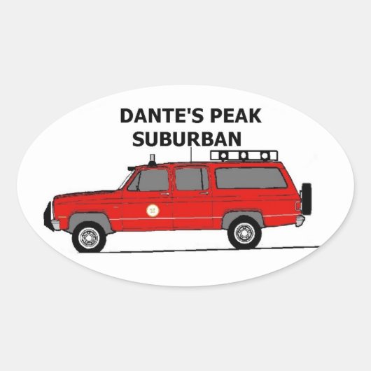 Dante's Vorstadt-Oval-Sticker Ovaler Aufkleber (Vorderseite)