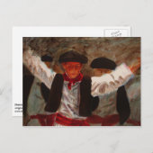 Dantzaritxiti (baskischer Tänzer) Postkarte (Vorne/Hinten)