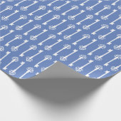 Danube Blue Viktorianisch Keys Geschenkpapier (Ecke)