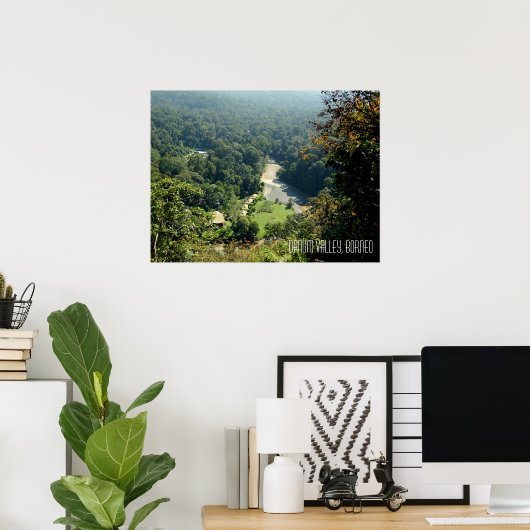 Danum Valley Borneo Rainforest Jungle Scene Poster (Heimbüro)