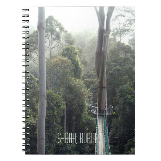 Danum Valley Borneo Rainforest Scene Travelogue Notizblock (Vorderseite)