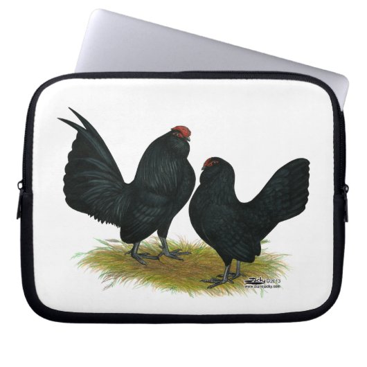 D'Anvers Black Bantams Laptopschutzhülle (Vorderseite)