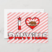 Danville, CA Postkarte (Vorne/Hinten)