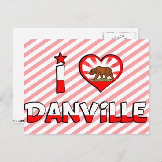 Danville, CA Postkarte (Vorne/Hinten)