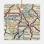 Danville KY Vintag Map Keramikornament (Rückseite)