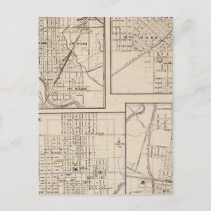 Danville, Shelbyville, Atlanta und Monticello Postkarte