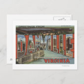 Danville, Virginia - Große Buchstabenszenen Postkarte (Vorne/Hinten)