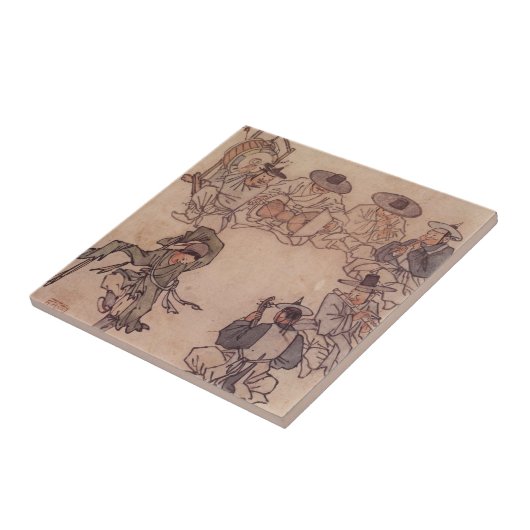 Danwon Mudong Koreanisches traditionelles Malen Fliese (Seite)